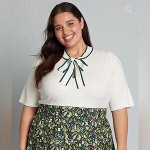 ModCloth Bow' Thyself Tie-Neck Knit Top|NWT|SZ XL
